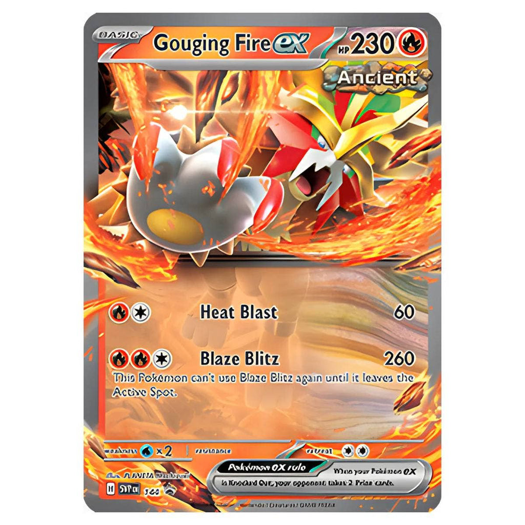 Pokémon-Sammelkartenspiel: Paradoxe Schicksale Ex-Dose (Gouging Fire Ex)