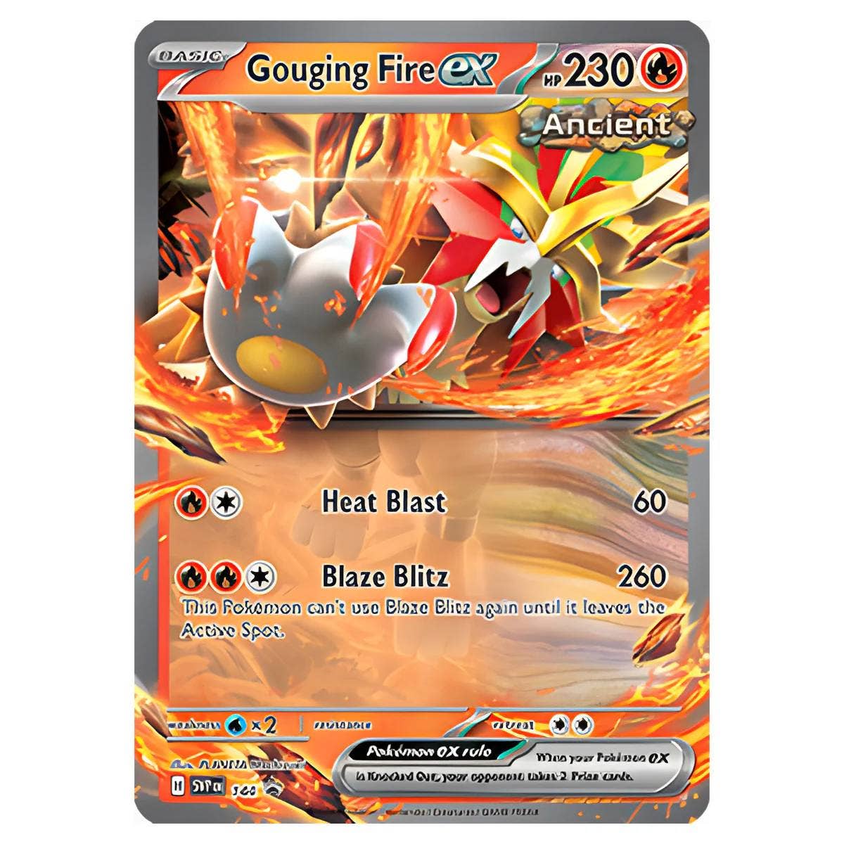 Pokémon-Sammelkartenspiel: Paradoxe Schicksale Ex-Dose (Gouging Fire Ex)